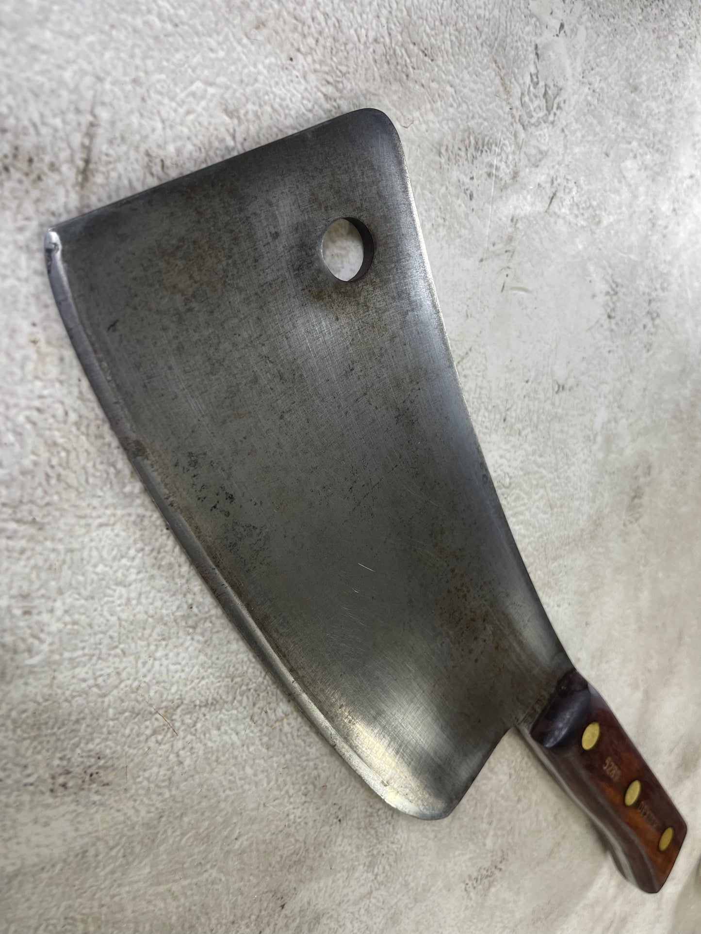 Vintage Dexter Butcher Cleaver Knife 220mm Carbon Steel Blade Made in USA 🇺🇸 1892