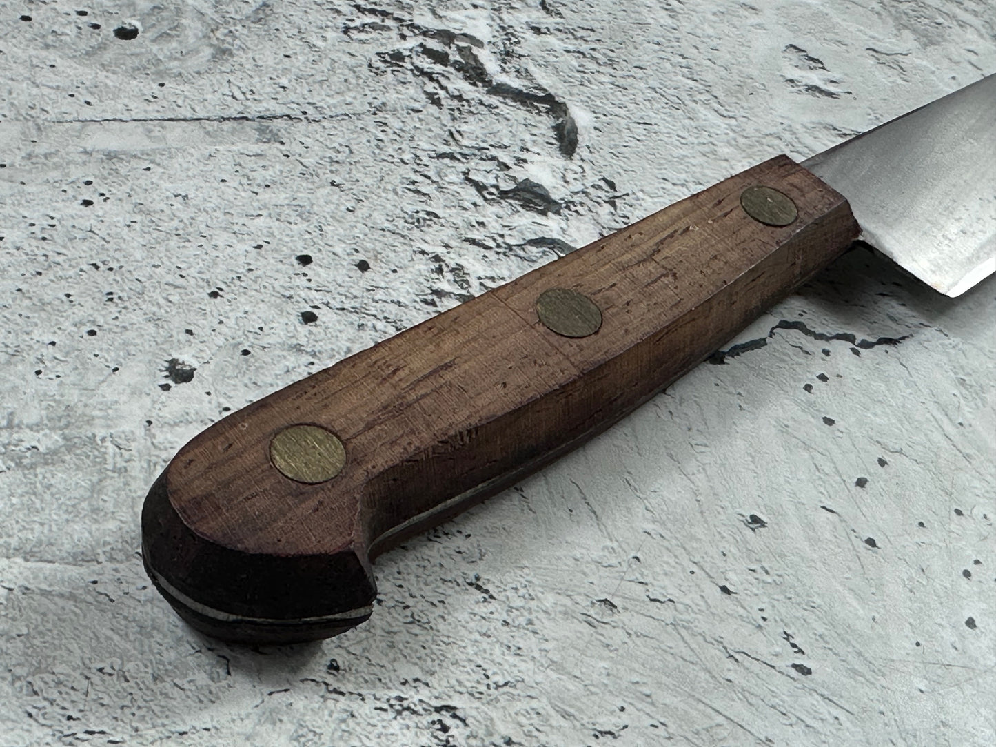 Vintage French Slicing Knife 200mm Inox Steel Wood Handle 2192