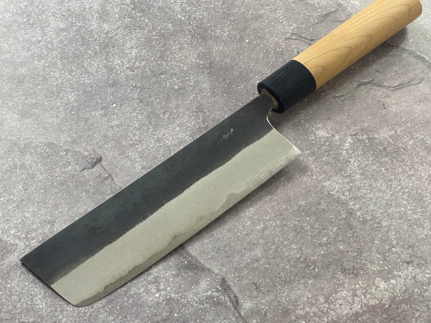 Muneishi Aogami SS Clad Nakiri 165 mm  Kurochi Finish Made in Japan