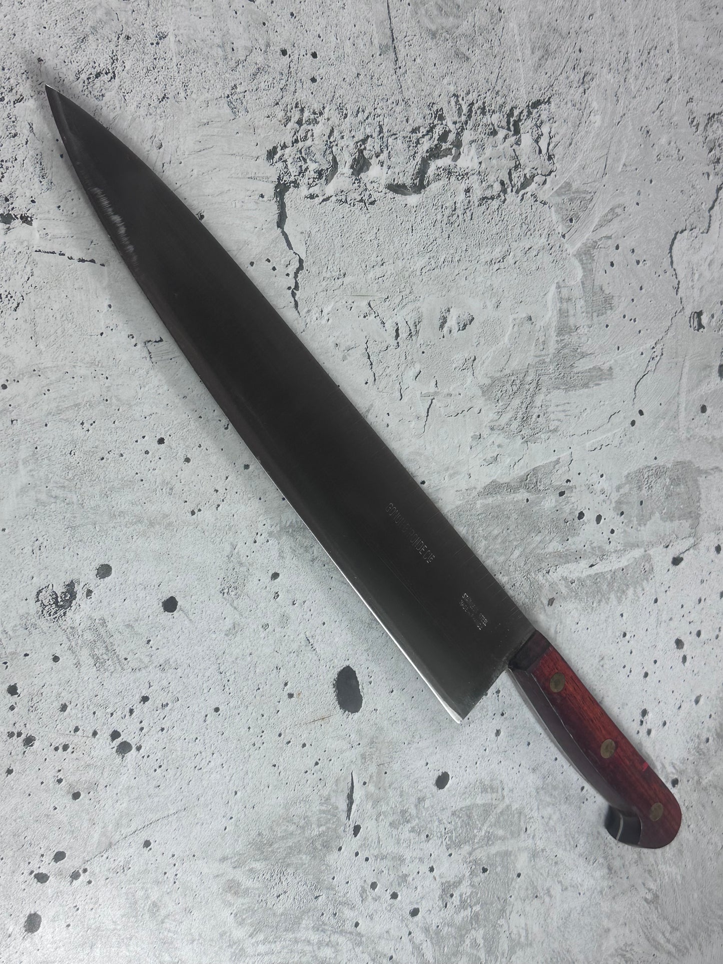 Vintage French Chef Knife 280mm High Carbon Steel Made in France 2036