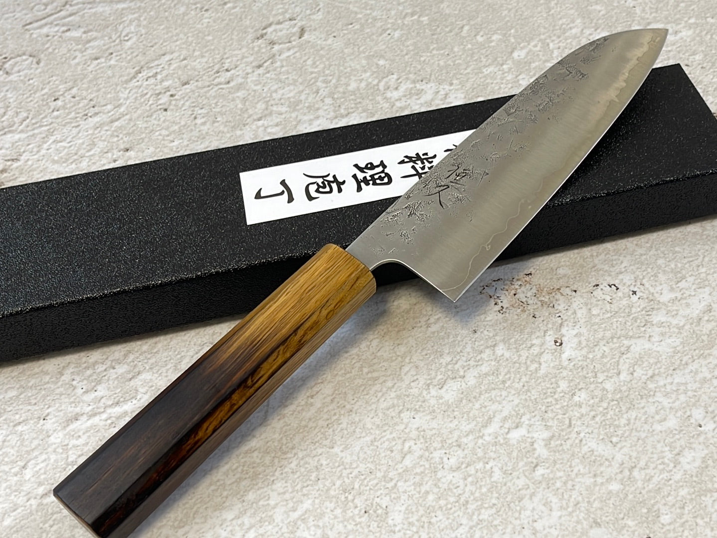 Tsunehisa SLD Washiji KOY Santoku Knife 170mm - Made in Japan 🇯🇵 Oak Yaki Handle