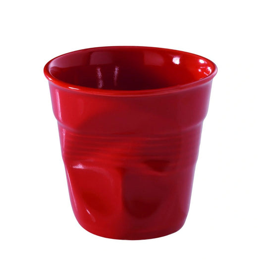 Revol Froissés Espresso Cup 80ml Set of 6 - Pepper Red