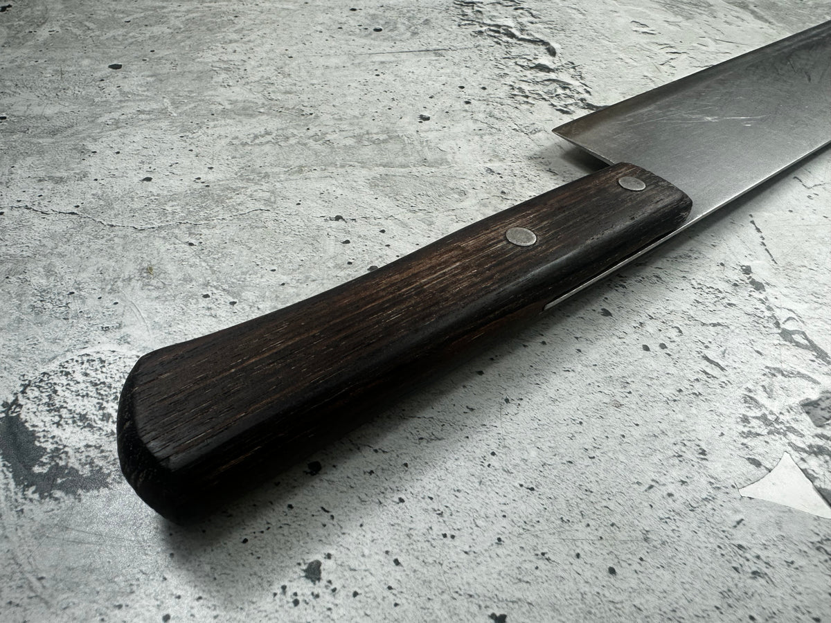Vintage Unbranded Stainless Steel Nakiri Knife 370mm 2322