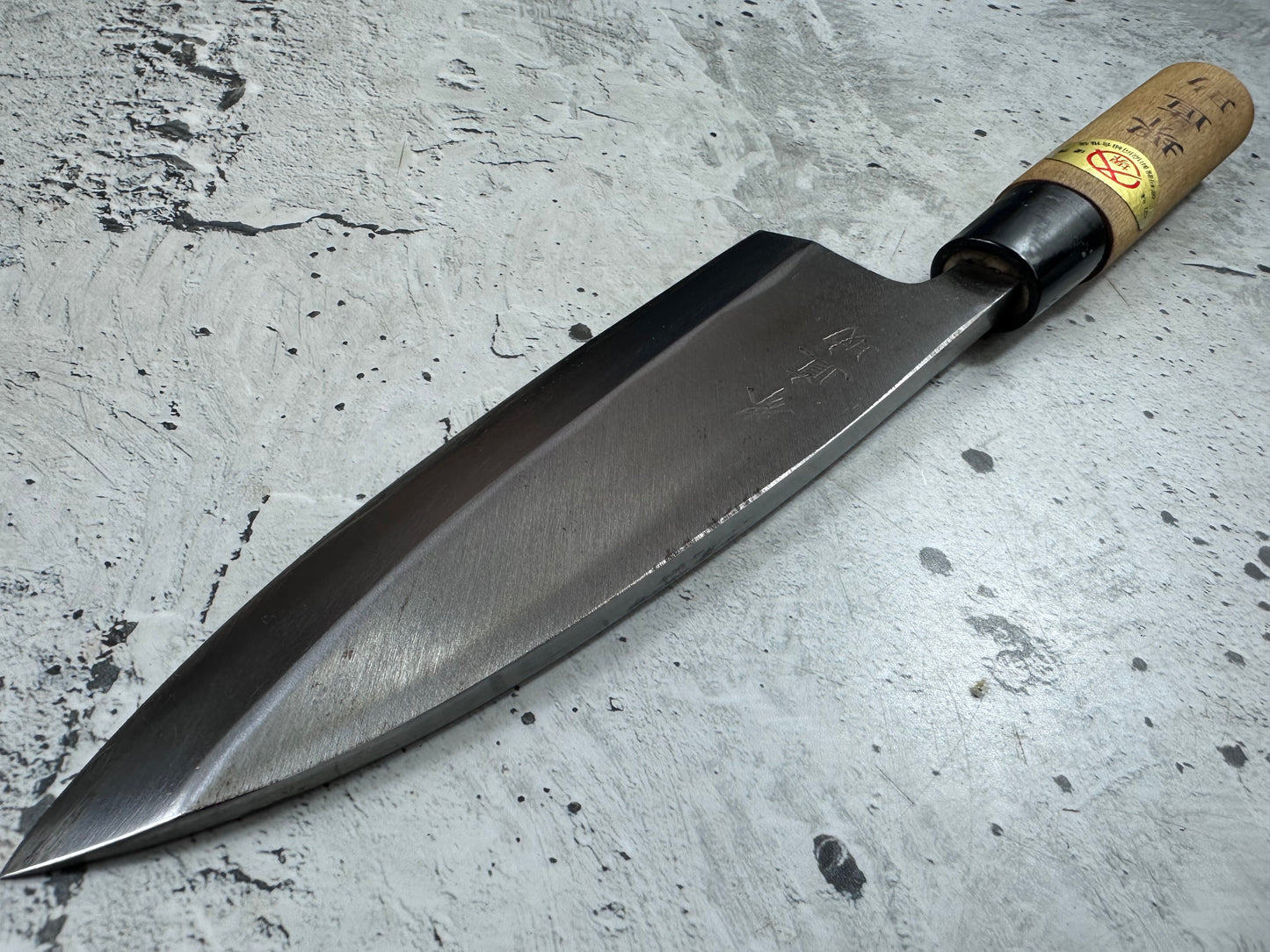 Vintage Sakai Naosuke Kanemasa Deba Knife 170mm Carbon Steel 2142