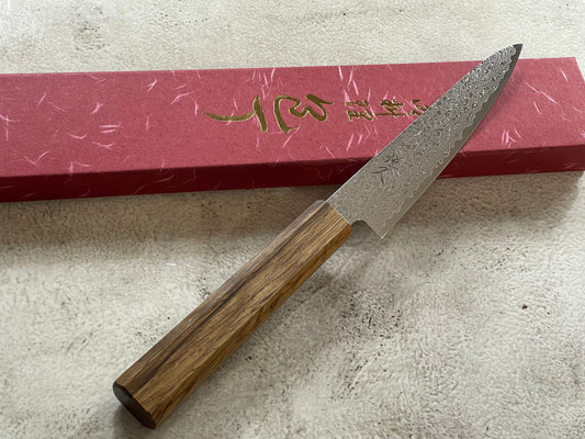 Tsunehisa ZA18 Damascus Petty 135mm Oak Handle Made in Japan 🇯🇵