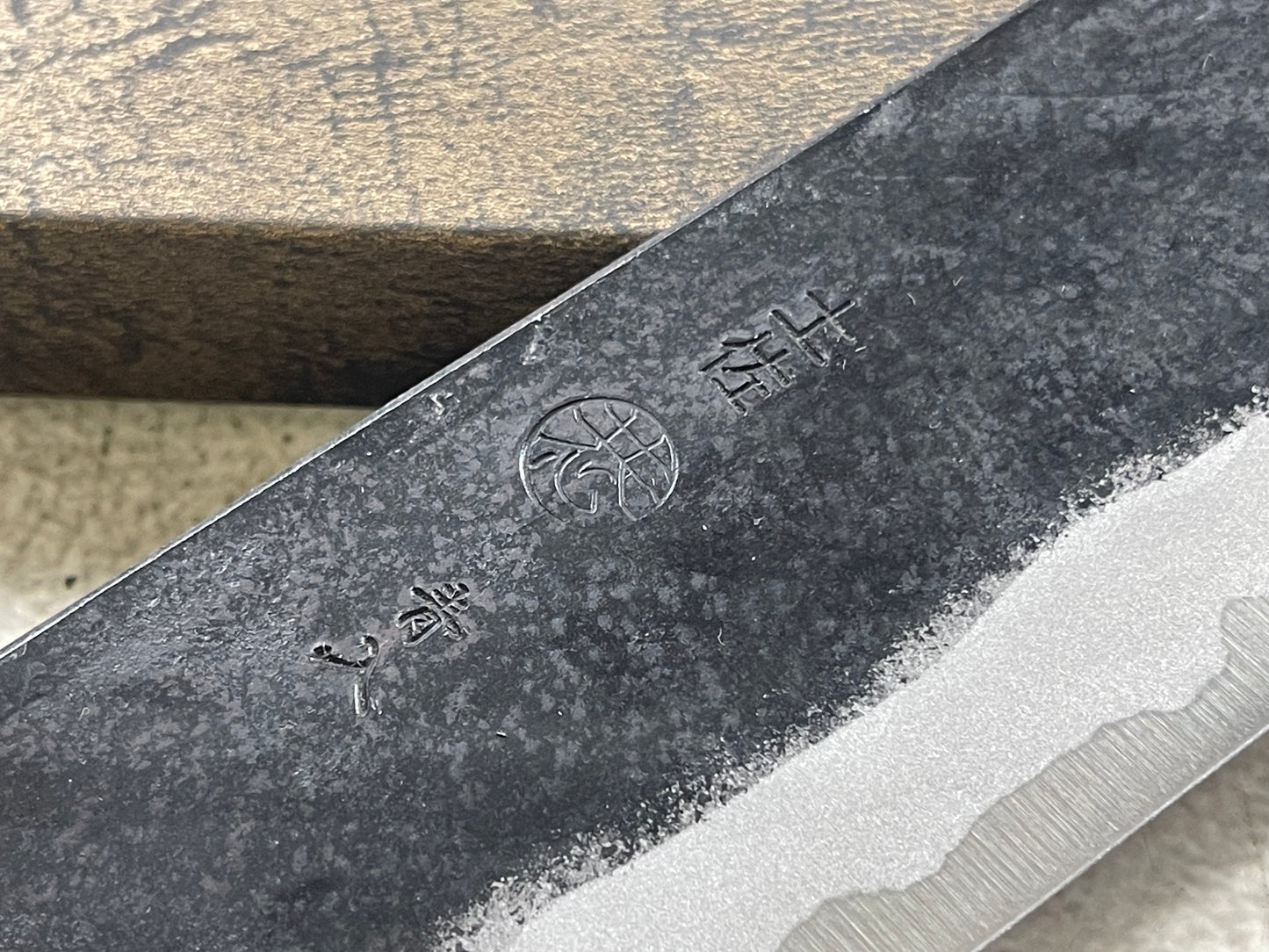 Kyohei Shindo Warikomi Blue #2 Kurouchi 165mm Nakiri with Keyaki Wa Handle and Plastic Ferrule - Made in Japan 🇯🇵