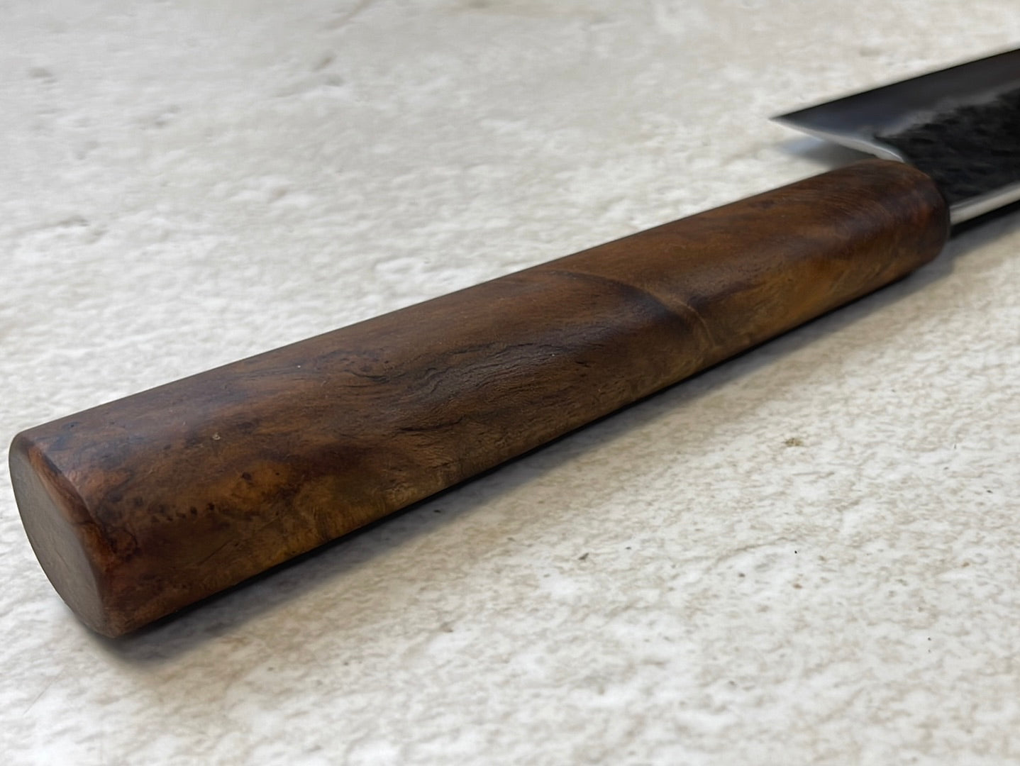 Nakiri 180mm Kurouchi Tsuchime with Jatiwood Timber Handle