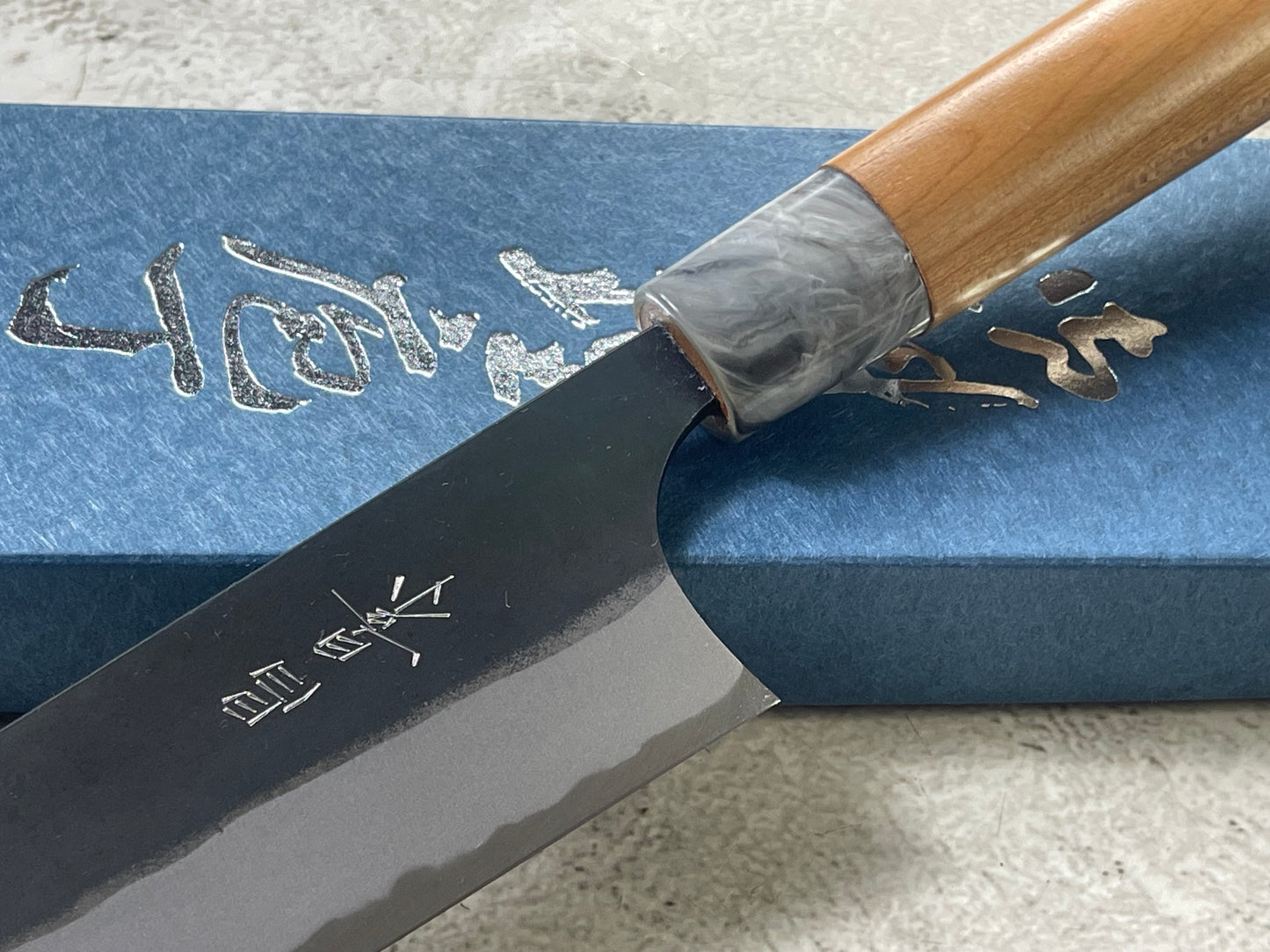 MASAKAGE MIZU Gyuto  180mm oval Cherry Wood Handle