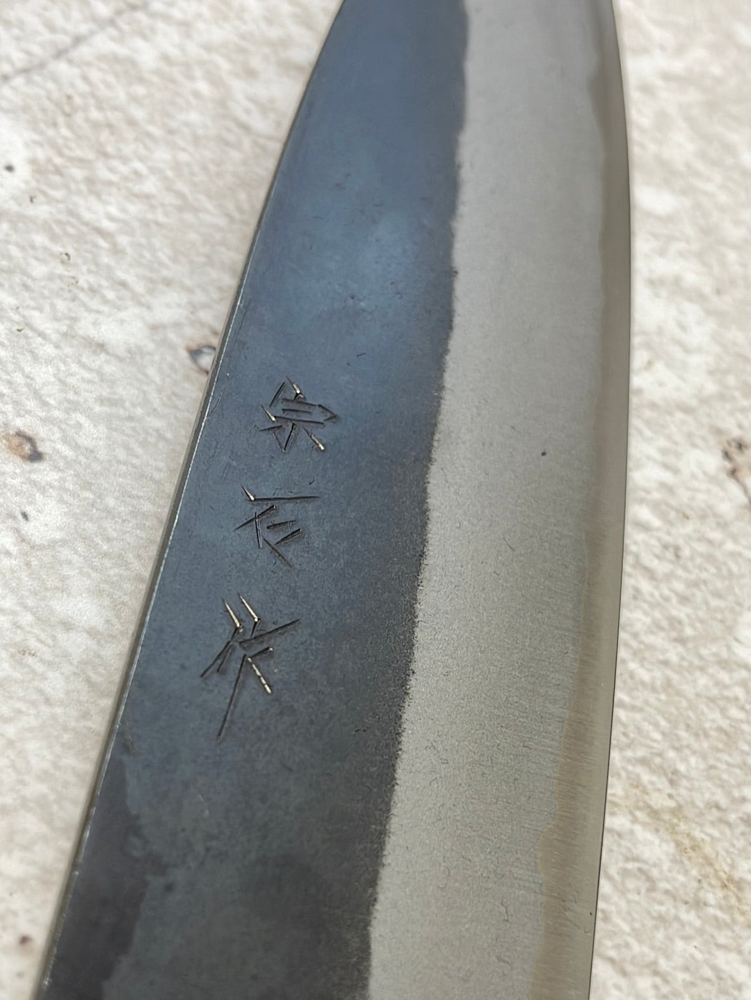 Muneishi Aogami SS Clad Santoku 180 mm  Kurochi Finish Made in Japan