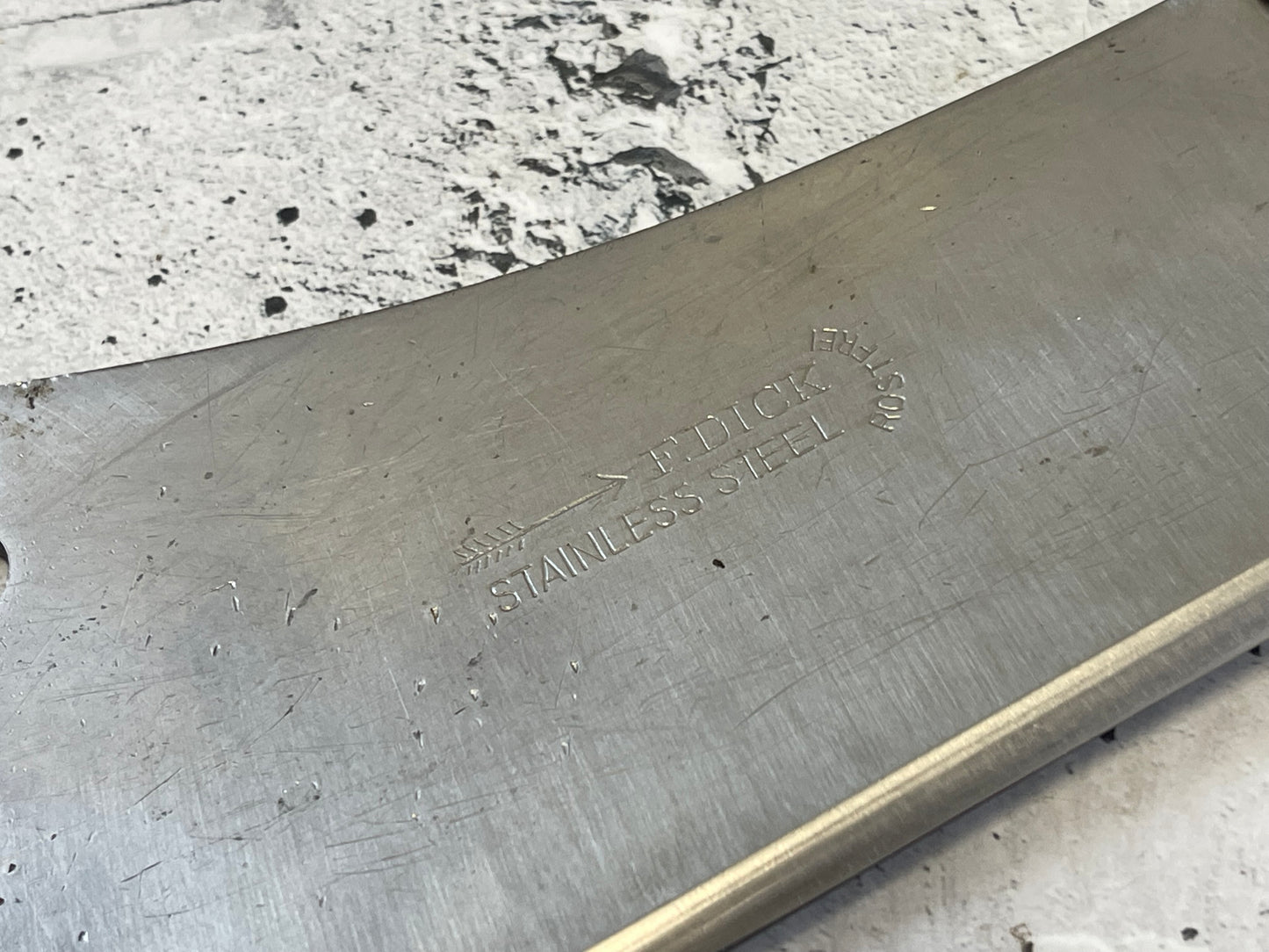 Vintage F. Dick Butcher Cleaver Knife 180mm Stainless Steel Blade Made in Germany  🇩🇪 1530