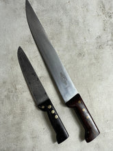 Load image into Gallery viewer, Vintage French Nogent Butcher Knife Set 2x Stainless Steel Made in France 🇫🇷  1954