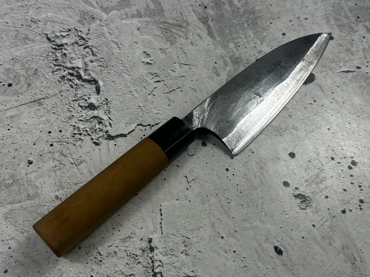 Vintage Tanegashima Deba Knife 180mm Carbon Steel Timber Handle 2271