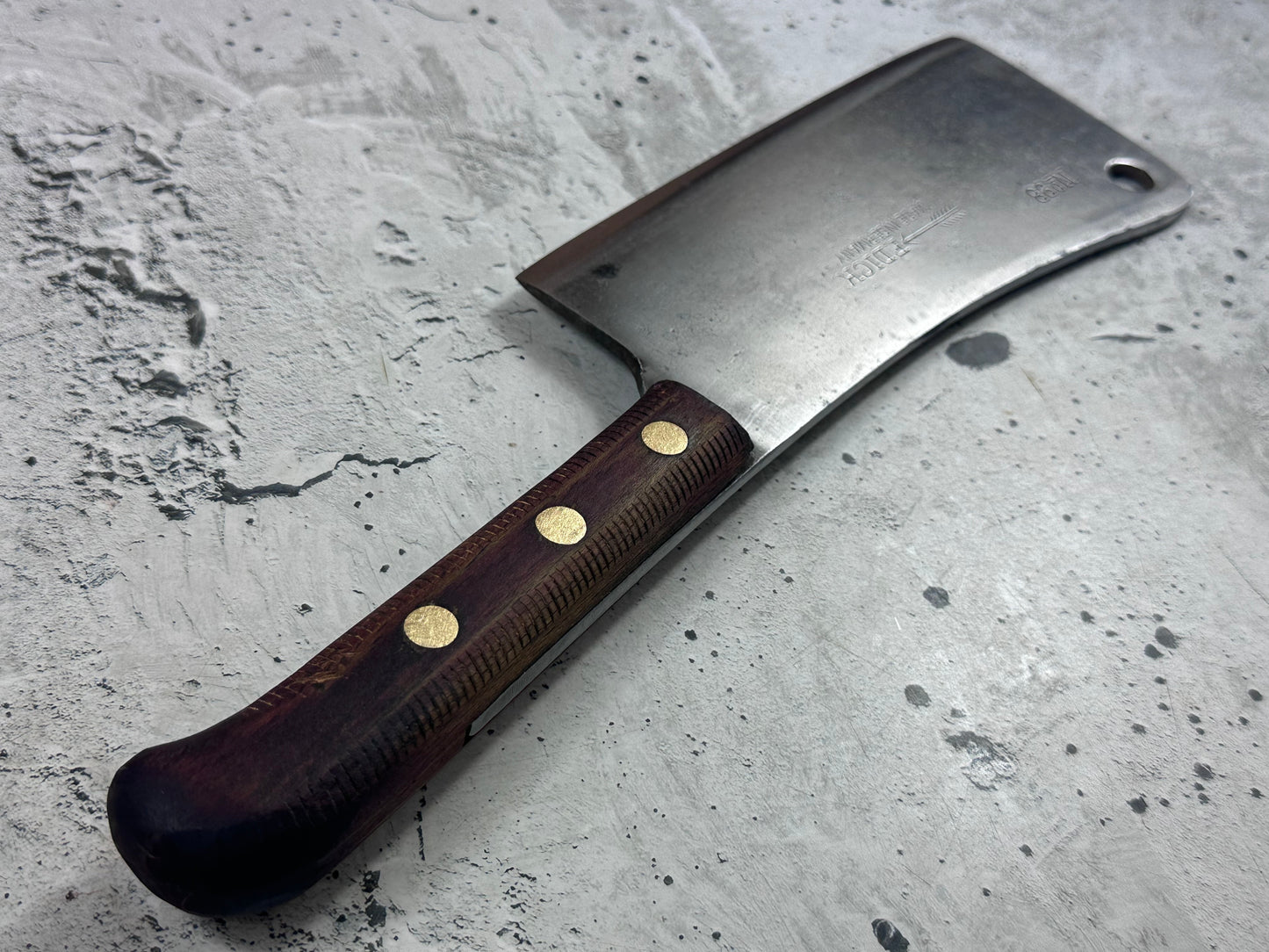 Vintage F. Dick Cleaver Knife N98 205mm Carbon Steel Made in Germany 2122