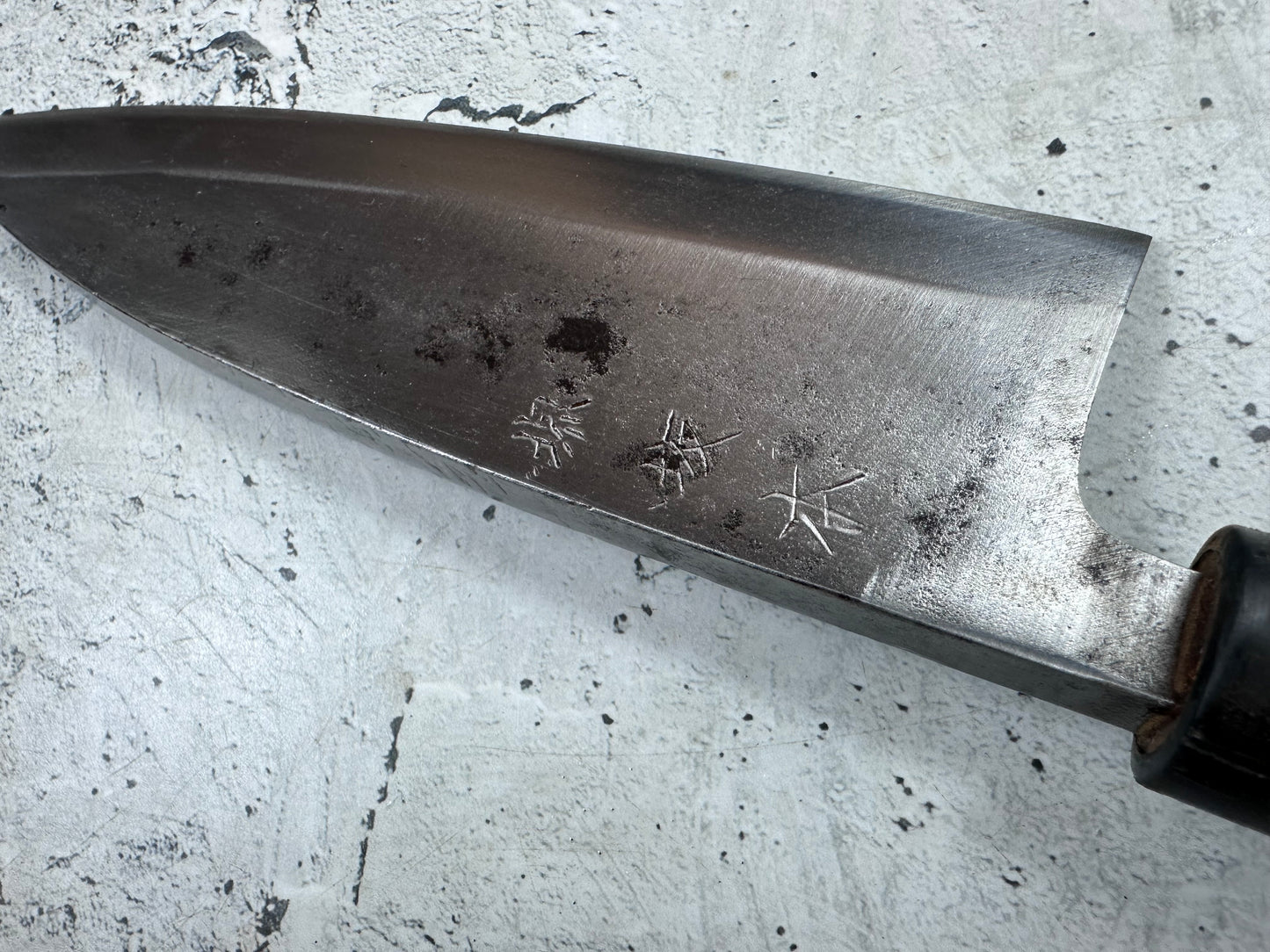 Vintage Sakai Sakamoto Deba Knife 170mm Carbon Steel 2145