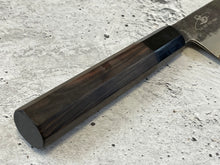 Load image into Gallery viewer, SanMai Stainless &amp; Copper Gyuto Knife 200mm Kurouchi Etched, Vietnamese Ebony Handle