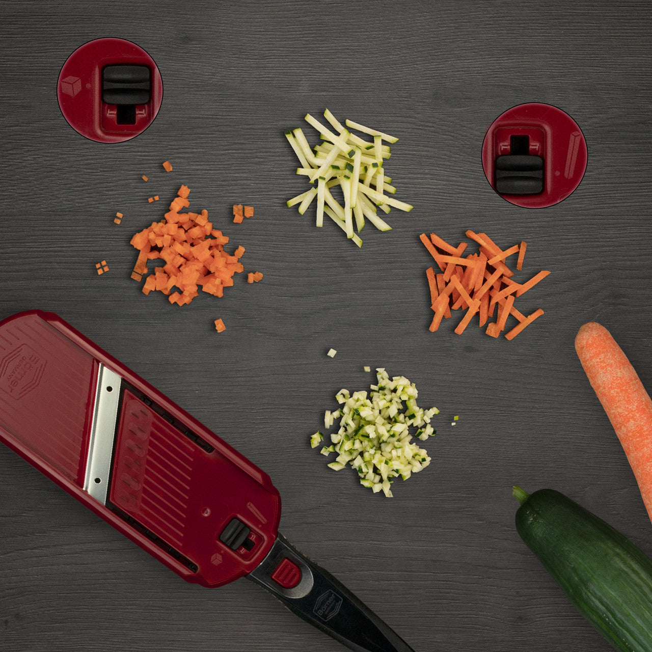 BÖRNER GERMANY Multi Dicer & Julienne Cutter Red