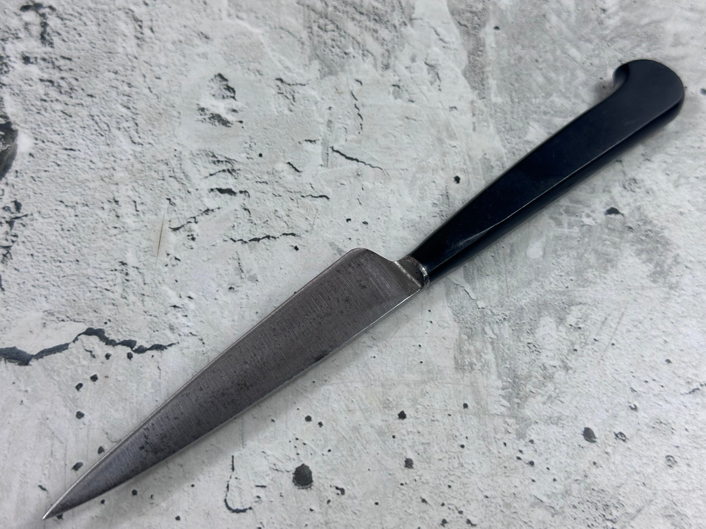 Vintage French Nogent Style Paring Knife 90mm Inox Steel POM Handle 2203