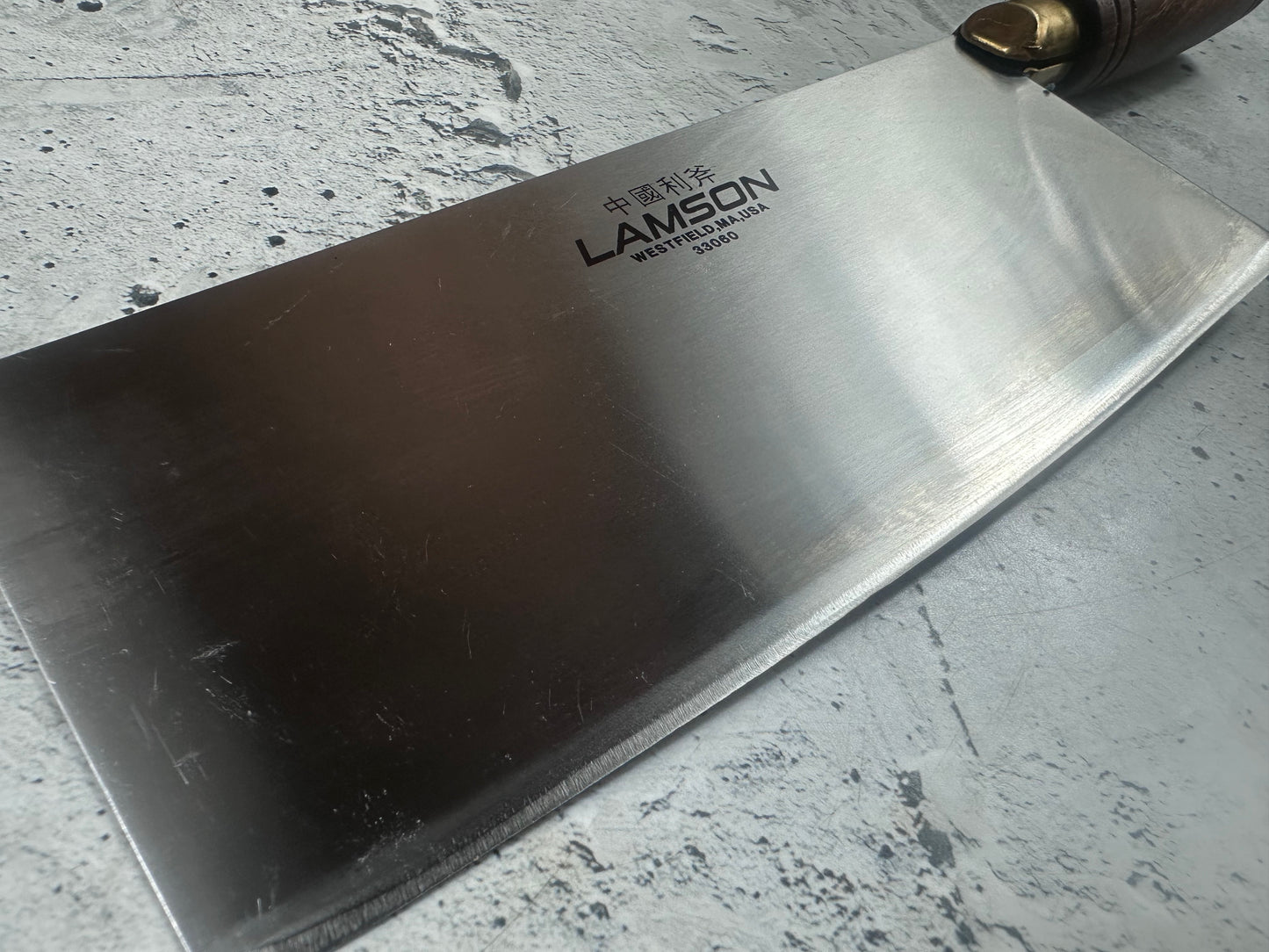 Vintage Lamson Chinese Cleaver Knife 200mm High Carbon Steel Made in USA 2120