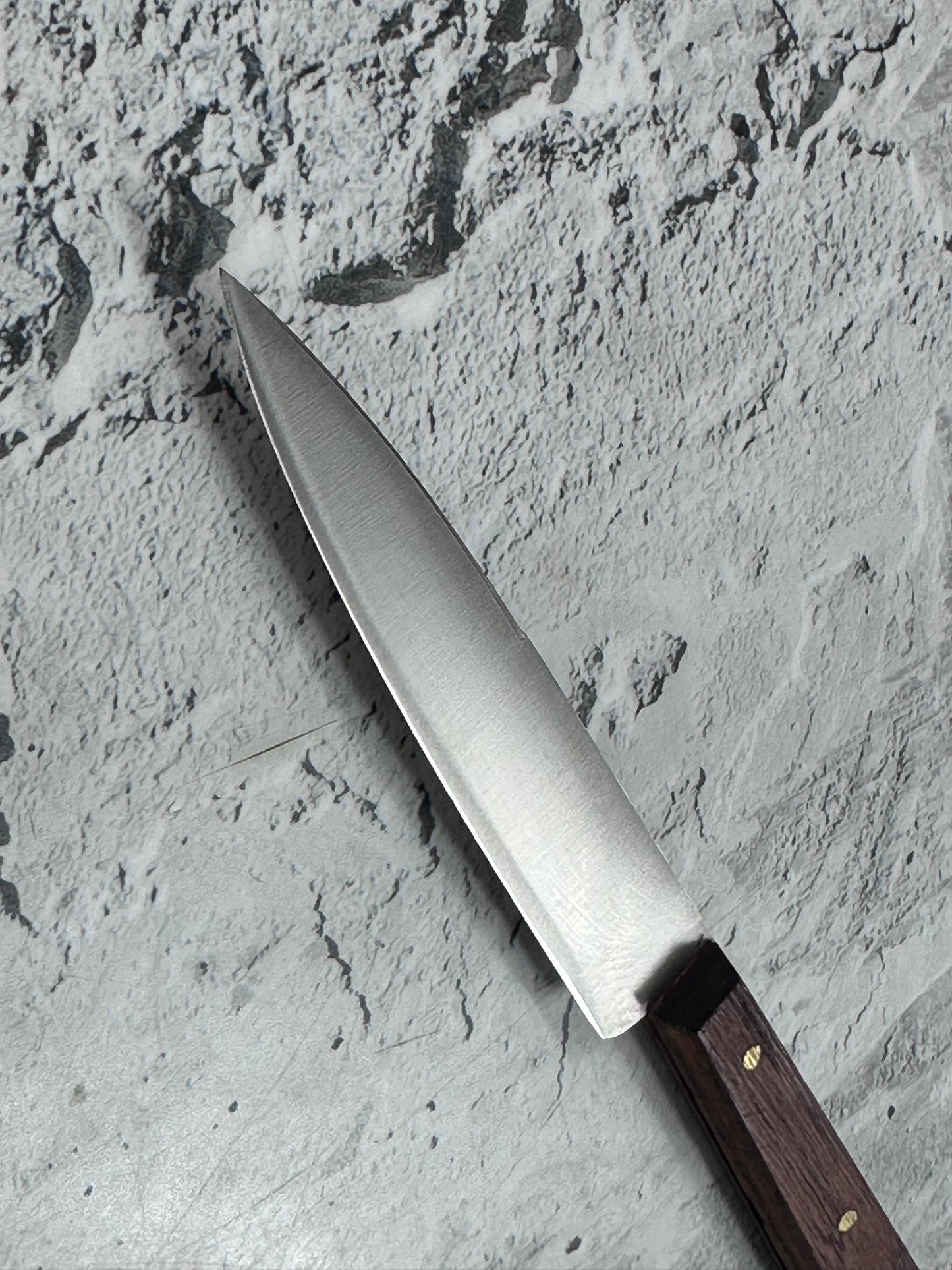 Vintage French Paring Knife 100mm Inox Steel Wood Handle 2221