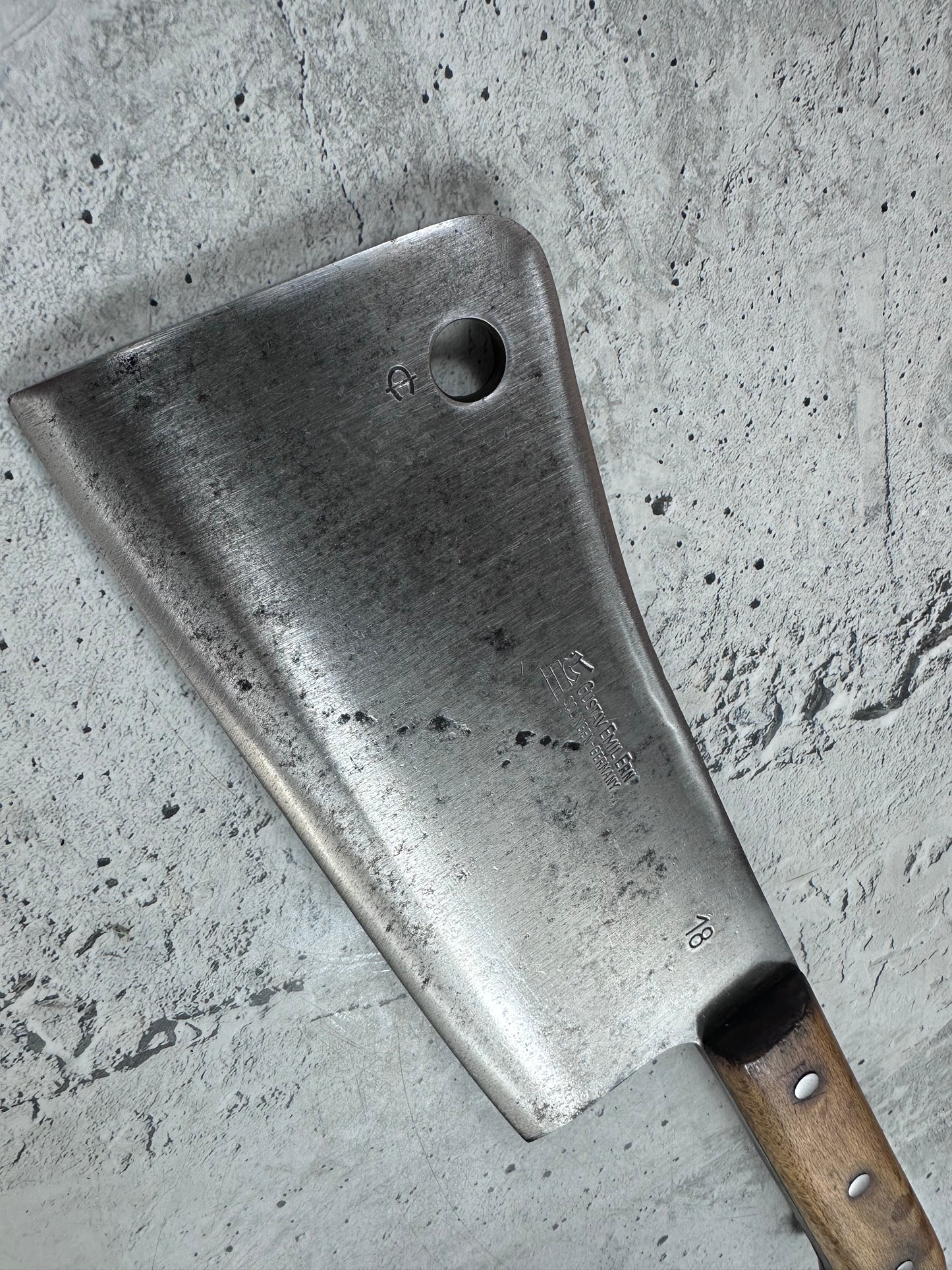 Vintage Gustav Emil Ern Cleaver Knife 180mm Made in German 2023
