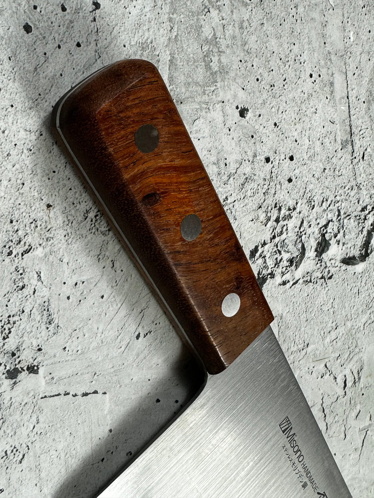 Vintage Misono Cleaver Knife 190mm Molybdenum Steel Timber Handle 2273