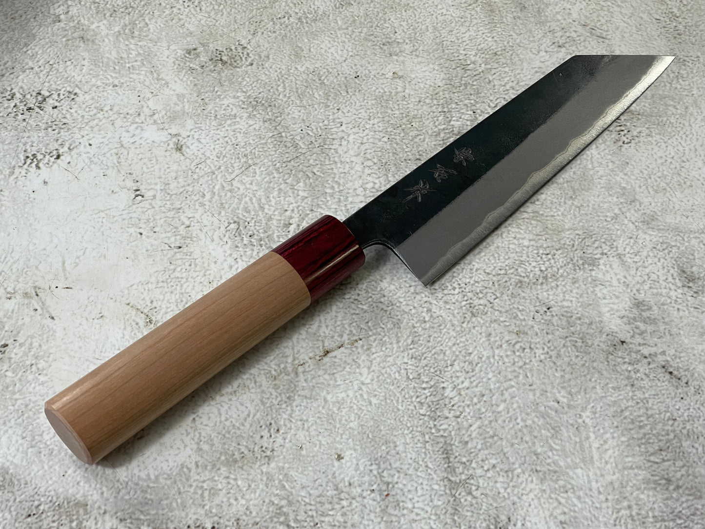 Muneishi Aogami 2 Iron Clad Kiritsuke 165mm Kurouchi Finish