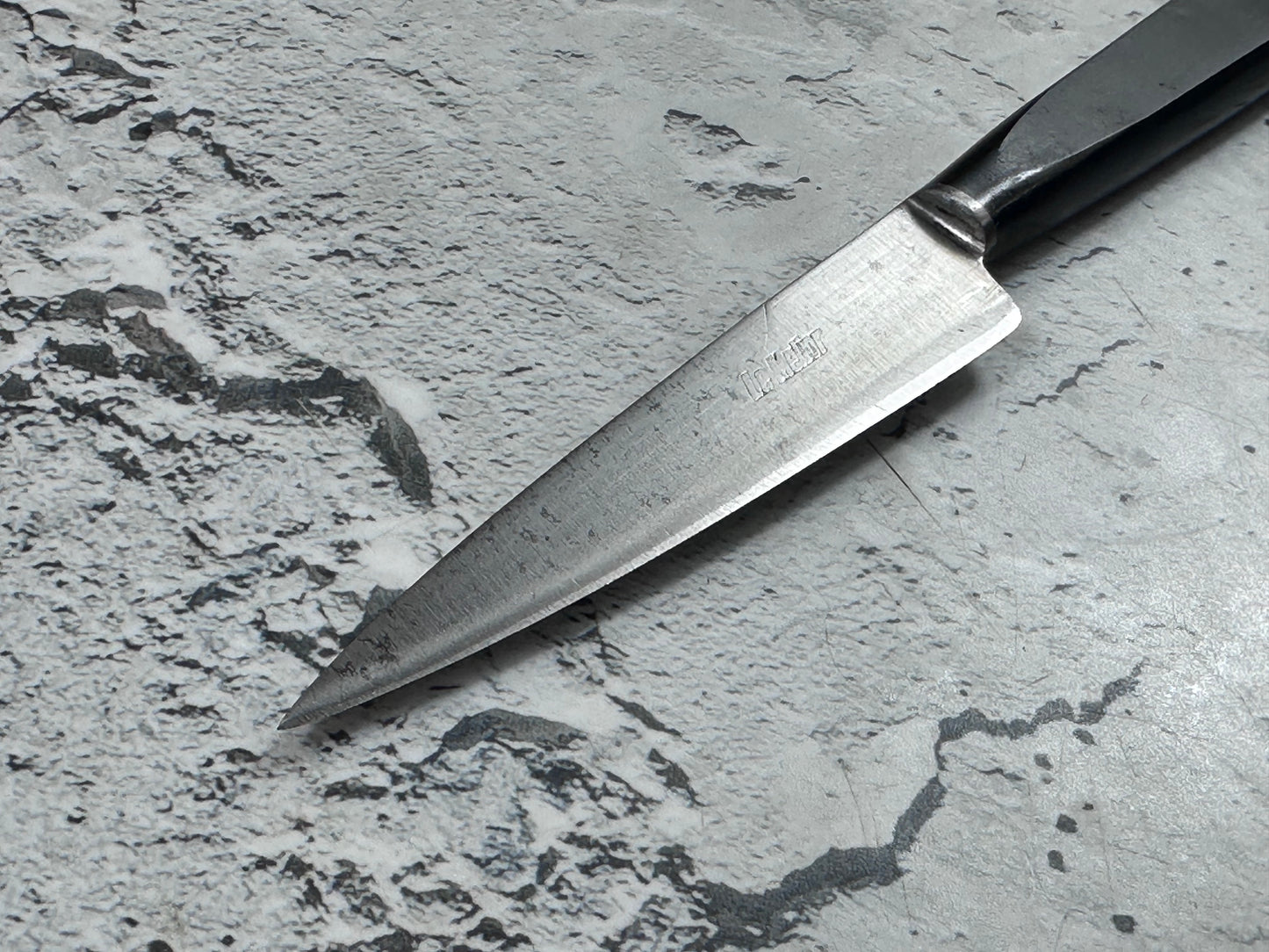 Vintage French Nogent Style Paring Knife 80mm Inox Steel POM Handle 2204