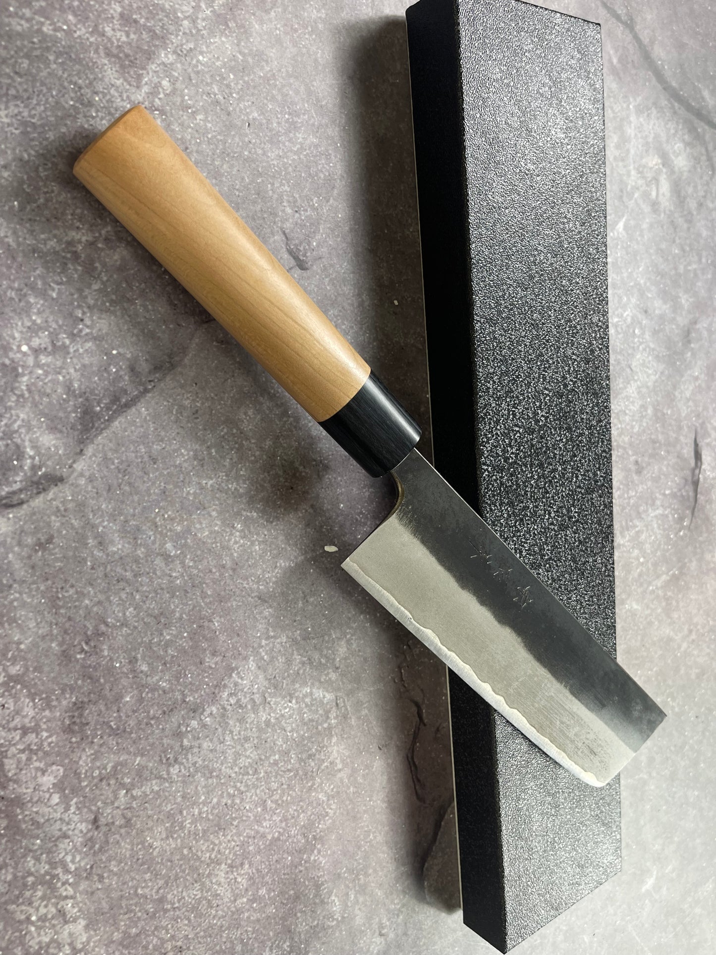 Muneishi Aogami SS Clad Nakiri 165 mm  Kurochi Finish Made in Japan