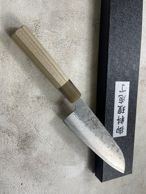 Tsunehisa SW Washiji Santoku Knife 170mm - Made in Japan 🇯🇵 Buffalo Horn Magnolia Handle