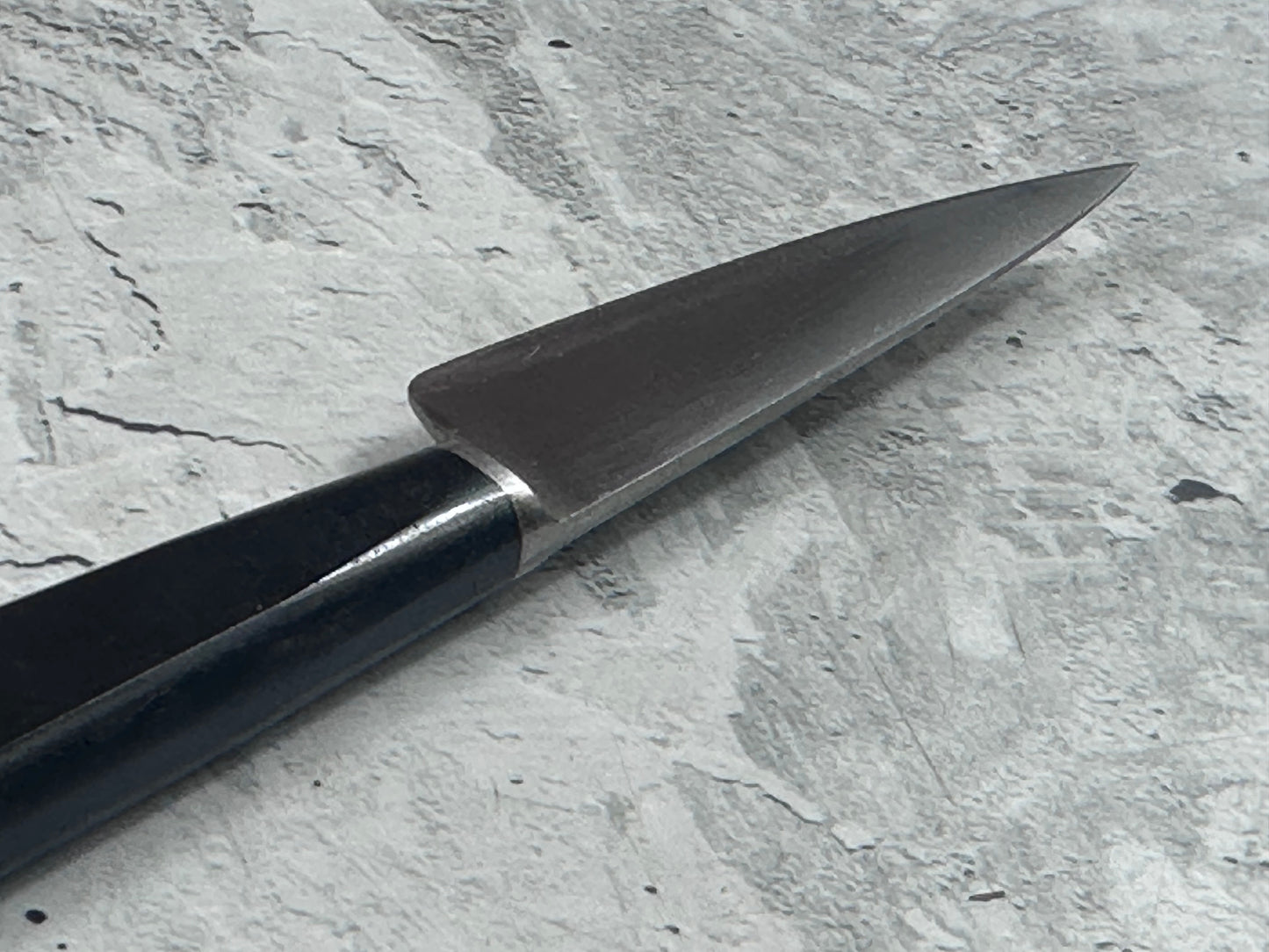 Vintage French Nogent Style Paring Knife 70mm Inox Steel POM Handle 2201
