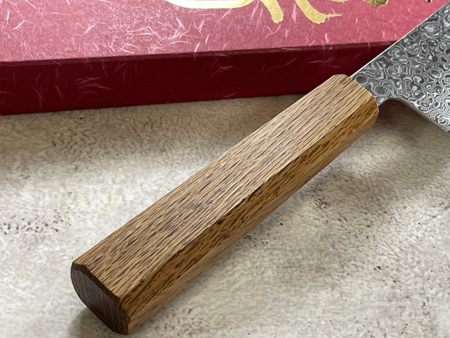 Tsunehisa ZA18 Damascus Santoku 180mm Oak Handle Made in Japan 🇯🇵