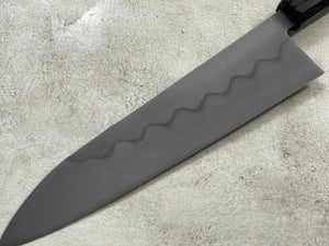 Kanefusa Gyuto 230mm Teakwood Burl & Rosewood Handle & Sheath