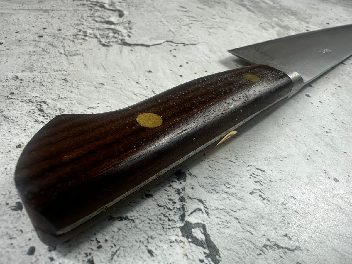 Vintage Touroku Minamoto Sukehisa Gyuto 240mm Carbon Steel Timber Handle 2269