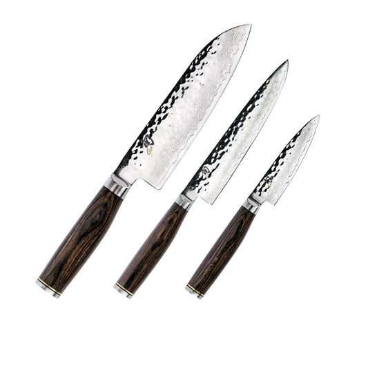 Shun Premier 3 Piece Santoku Knife Set