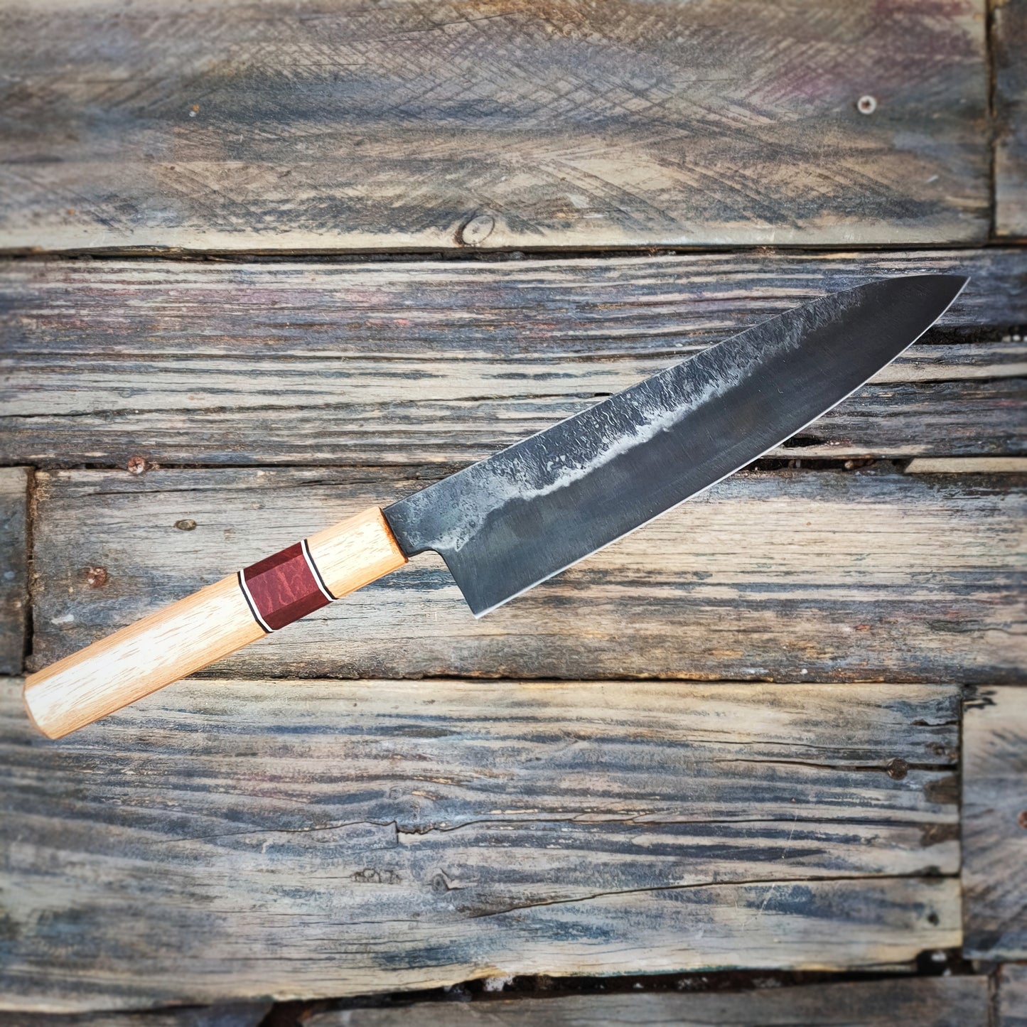 HG Blade Gyuto Knife 210mm Kurouchi Finish 1084 High Carbon Steel (2025)