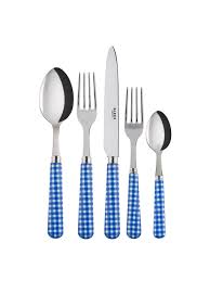 Spaghetti Spoon Blue Gingham | Sabre Paris