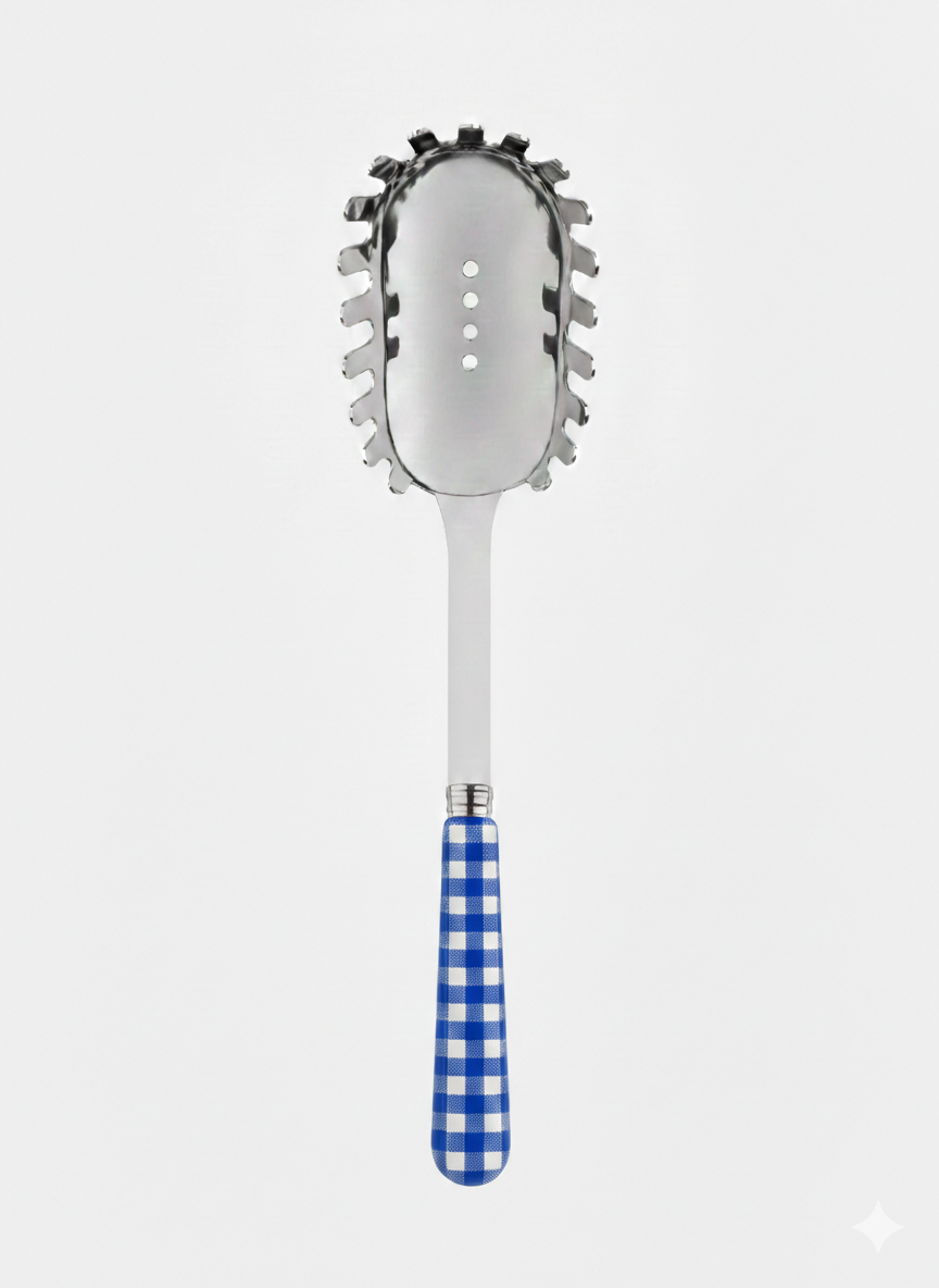 Spaghetti Spoon Blue Gingham | Sabre Paris
