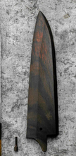 Load image into Gallery viewer, SanMai Gyuto 210mm Nashiji Etched, Amboyna &amp; Rosewood Handle With Rosewood Saya