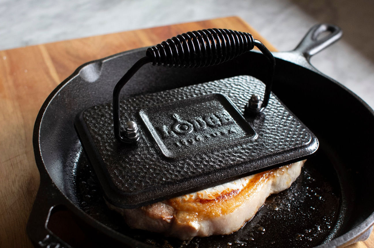Lodge Cast Iron Rectangular Grill Press