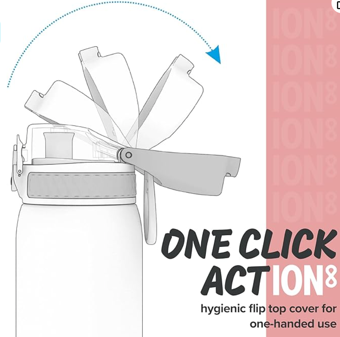 Ion8 Tour Plastic Water Bottle 750ml Rose