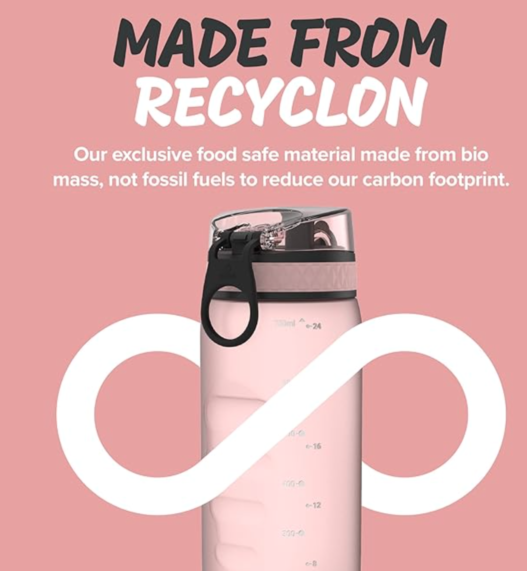 Ion8 Tour Plastic Water Bottle 750ml Rose