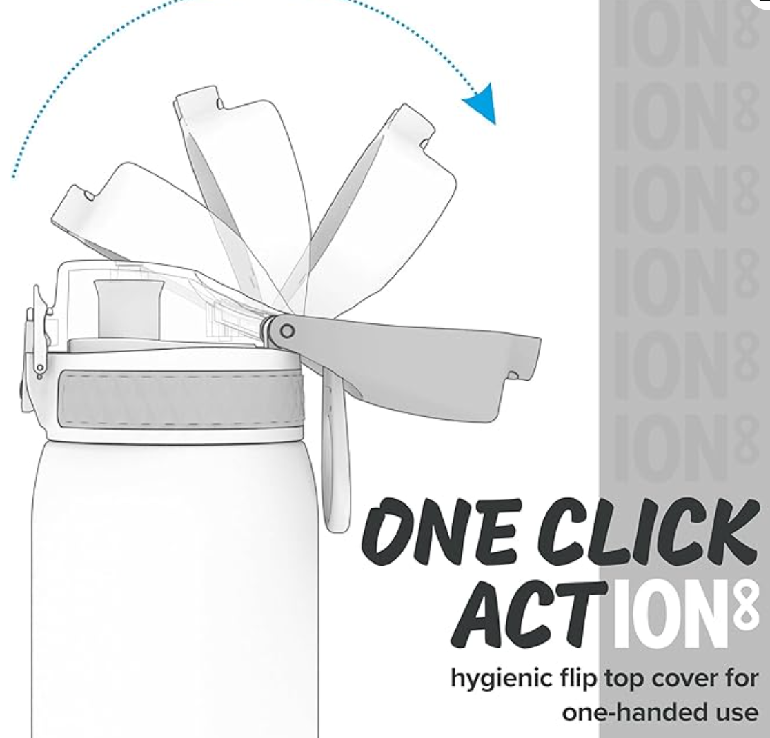 Ion8 Tour Plastic Water Bottle 750ml Black