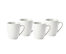 Load image into Gallery viewer, Wiltshire White Stipple Embossed Mugs 4 Piece Set 350ml / 12oz