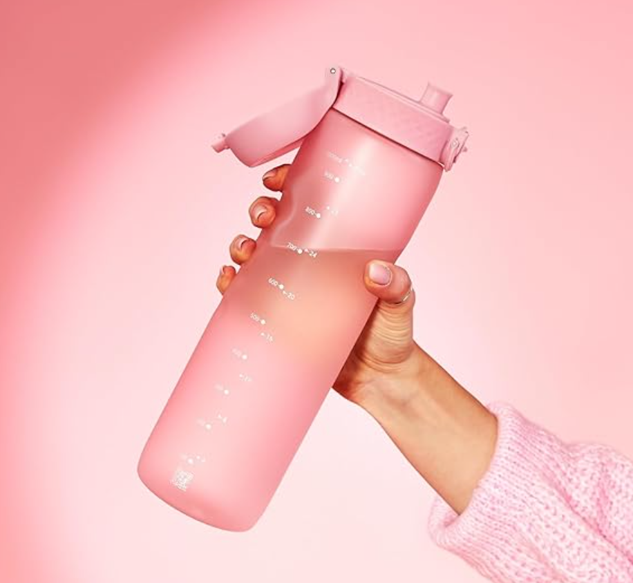 Ion8 Recyclon Plastic Water Bottle 1000ml Rose