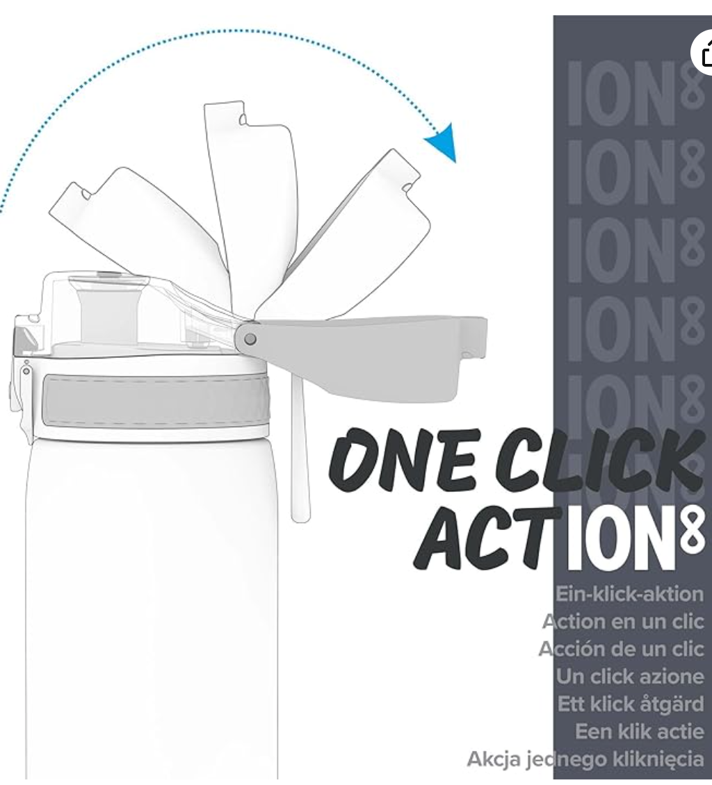 Ion8 Insulated Quench Water Bottle 920ml Peach