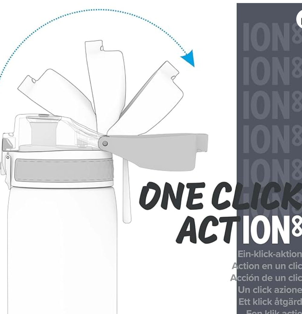 Ion8 Insulated Water Bottle 500ml Ash Peach