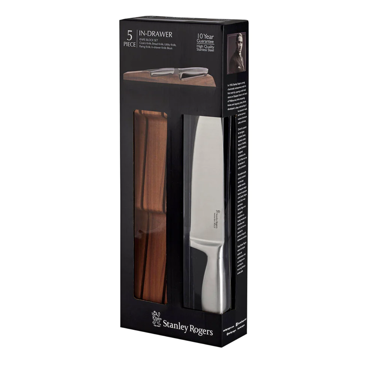 Stanley Rogers In-Drawer Knife Block 5 piece