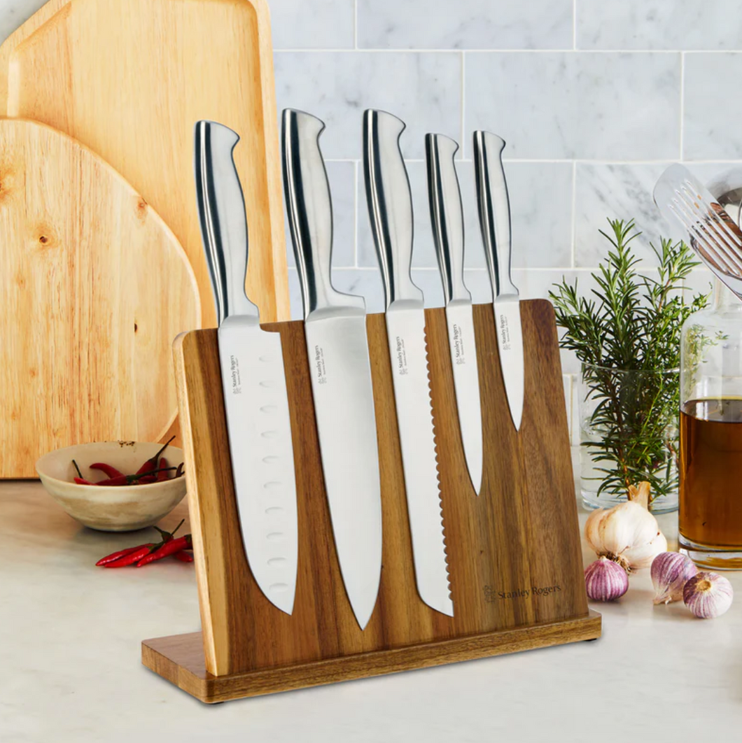 Stanley Rogers Magnetic Knife Block 6 piece