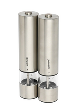 Load image into Gallery viewer, Wiltshire Salt &amp; pepper Electric Stainless Steel Mill 2 Piece Set