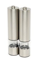 Load image into Gallery viewer, Wiltshire Salt &amp; pepper Electric Stainless Steel Mill 2 Piece Set